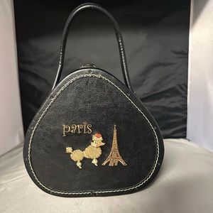 Vintage little Paris bag with a dog on it (: